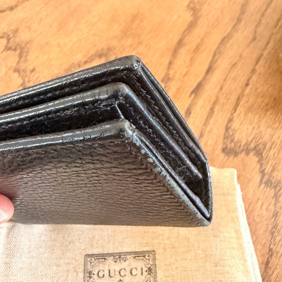 Gucci GG Marmont card case wallet black leather with gold hardware - Picture 7 of 16